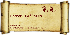 Hadadi Mónika névjegykártya