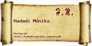 Hadadi Mónika névjegykártya